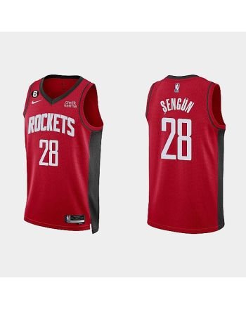 Houston Rockets 28 Alperen Sengun 2022-23 Icon Edition Red Men Jersey