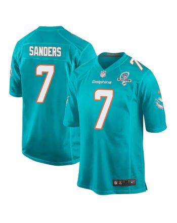 Jason Sanders 7 Miami Dolphins 2023 Playoffs Patch Game Men Jersey - Aqua