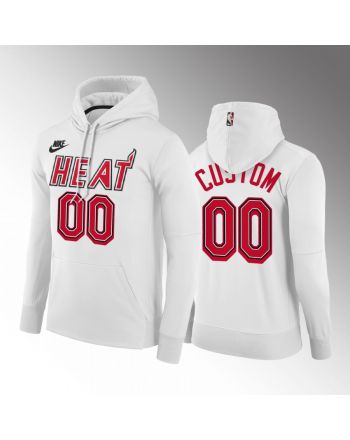 Custom 00 Miami Heat 2022-23 Classic Edition Hoodie White