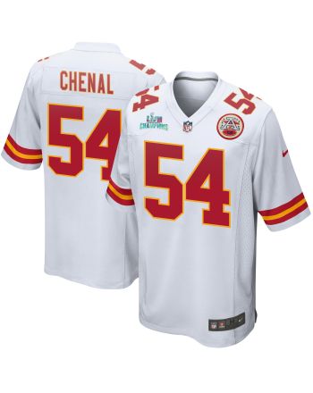 Leo Chenal 54 Kansas City Chiefs Super Bowl LVII Champions Men Game Jersey - White