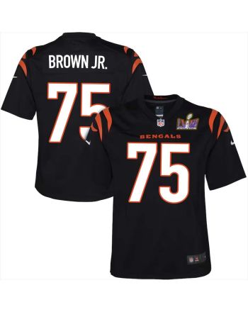 Orlando Brown Jr. 75 Cincinnati Bengals Super Bowl LVIII YOUTH Home Limited Jersey - Black