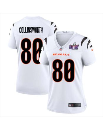 Cris Collinsworth 80 Cincinnati Bengals Super Bowl LVIII Women Away Limited Jersey - White