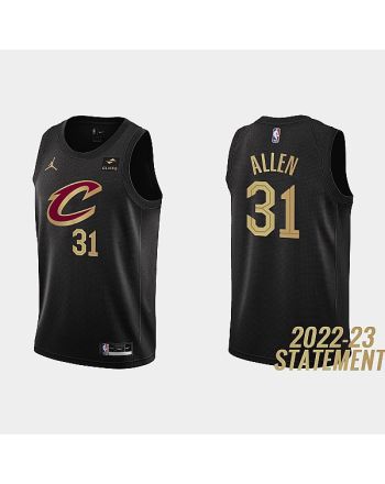 Cleveland Cavaliers 31 Jarrett Allen 2022-23 Statement Edition Black Men Jersey