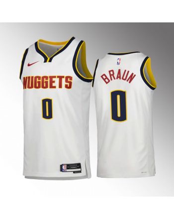 Christian Braun 0 2022-23 Denver Nuggets White Association Edition Jersey Swingman