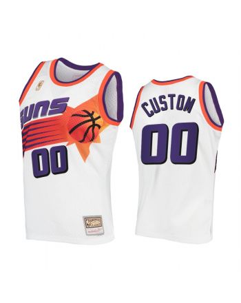 Custom 00 Phoenix Suns Hardwood Classics Jersey White