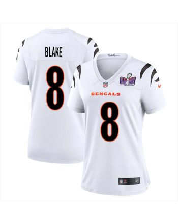 Jeff Blake 8 Cincinnati Bengals Super Bowl LVIII Women Away Limited Jersey - White