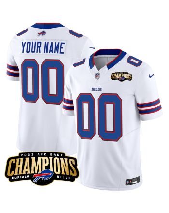 Buffalo Bills 2023 AFC East Champions Patch Game Custom Men Jersey - White