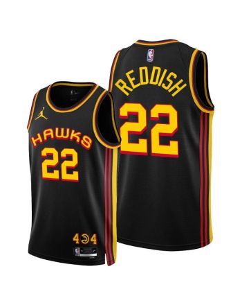 Atlanta Hawks 22 Cam Reddish 2022-23 Statement Edition Jersey Black - Men Jersey