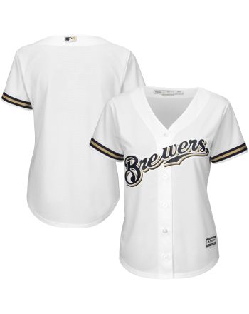 Women's White Milwaukee Brewers Cool Base Jersey Jersey