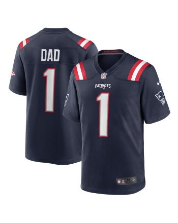 Number 1 Dad New England Patriots Game Men Jersey - Navy