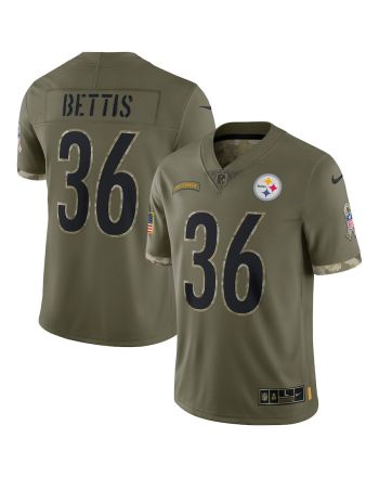 Jerome Bettis Pittsburgh Steelers 2022 Salute To Service Retired Player Limited Jersey - Olive