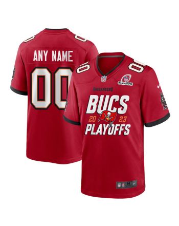 Tampa Bay Buccaneers 2023 Playoffs Iconic Game Men Custom Jersey - Red