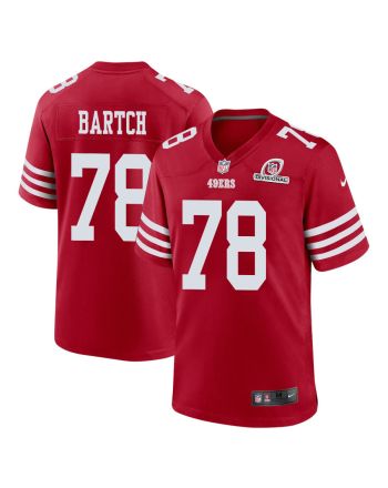 Ben Bartch 78 San Francisco 49ers 2024 Divisional Patch Game Men Jersey - Scarlet