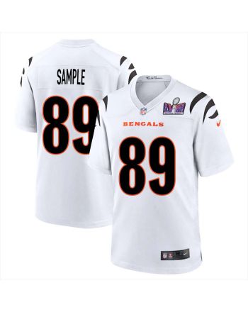 Drew Sample 89 Cincinnati Bengals Super Bowl LVIII Men Away Limited Jersey - White