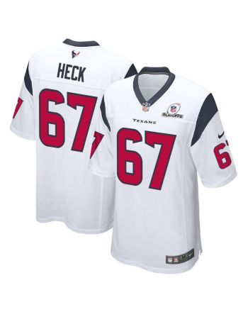 Charlie Heck 67 Houston Texans 2023 Playoffs Patch Game Men Jersey - White