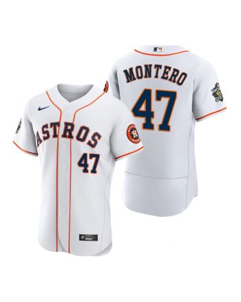 Houston Astros Rafael Montero 47 White 2022-23 World Series Jersey