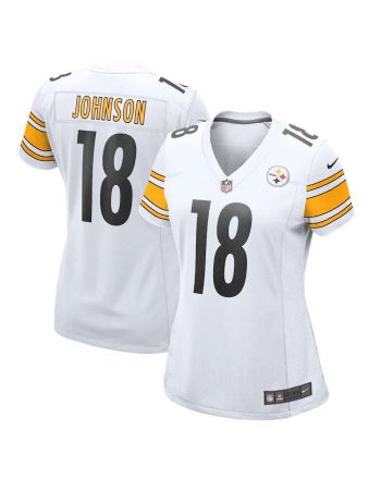 Diontae Johnson 18 Pittsburgh Steelers Women's Game Player Jersey - White