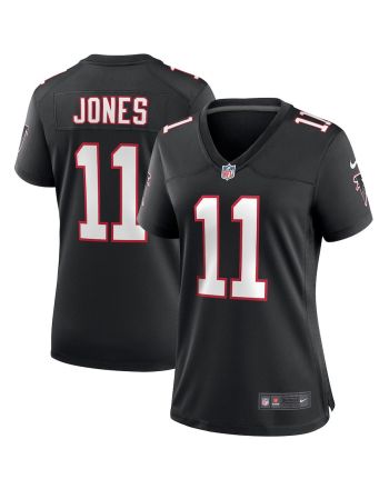 Julio Jones 11 Atlanta Falcons Women's Throwback Game Jersey - Black