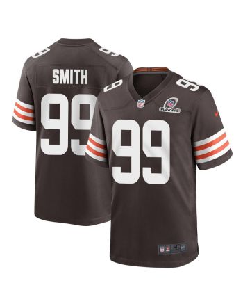 Za'Darius Smith 99 Cleveland Browns 2023 Playoffs Patch Game Men Jersey - Brown