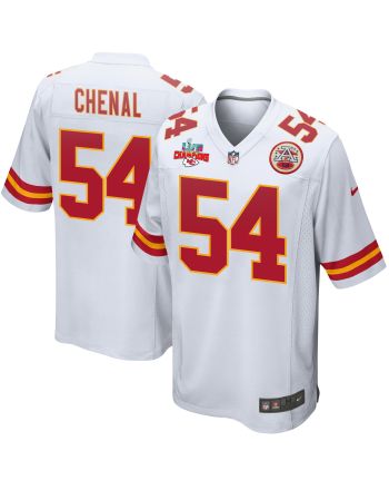 Leo Chenal 54 Kansas City Chiefs Super Bowl LVII Champions 3 Stars Men Game Jersey - White