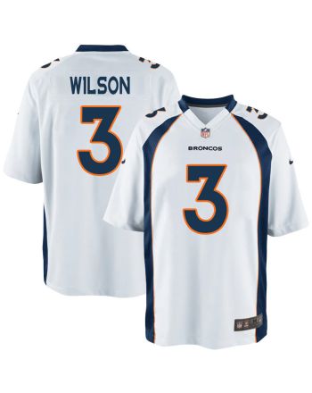 Russell Wilson 3 Denver Broncos White Game Jersey Jersey