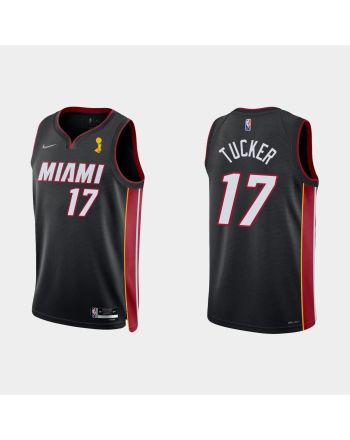 Miami Heat P.J. Tucker 17 Champions Cup Diamond Black Jersey Icon