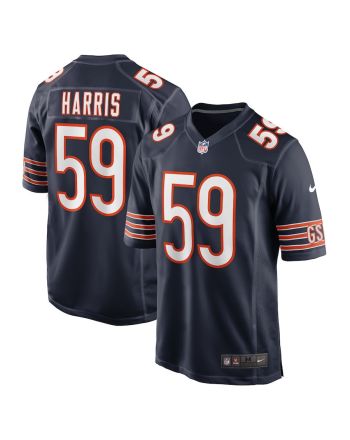 Jalen Harris 59 Chicago Bears Men Team Game Jersey - Navy