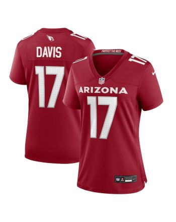 Kaden Davis 17 Arizona Cardinals Women Team Game Jersey - Cardinal