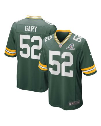 Rashan Gary 52 Green Bay Packers 2024 Divisional Patch Game Men Jersey - Green