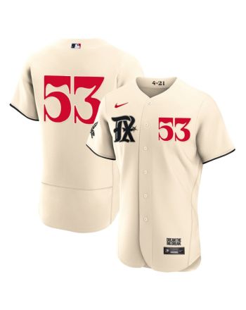 Adolis García 53 Texas Rangers 2023 City Connect Flex Base Elite Jersey - Cream