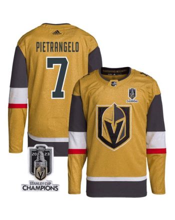 Alex Pietrangelo 7 Vegas Golden Knights 2023 Stanley Cup Champions Patch Breakaway Home Jersey - Gold