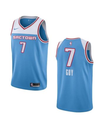 Men's Sacramento Kings 7 Kyle Guy City Swingman Jersey - Blue