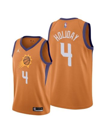 Aaron Holiday 4 Phoenix Suns Statement Edition Orange Jersey 2022 Trade Jersey