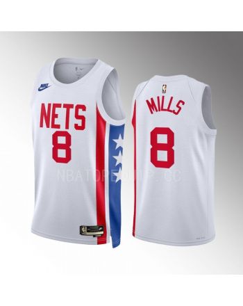 Patty Mills 8 2022-23 Brooklyn Nets White Classic Edition Men Jersey Swingman