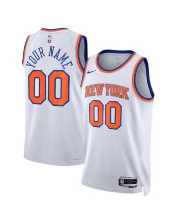 New York Knicks Custom 00 Men 2022/23 Swingman Jersey - Association Edition