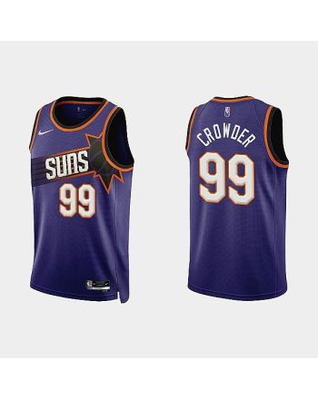 Phoenix Suns 99 Jae Crowder 2022-23 Icon Edition Purple Men Jersey