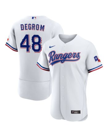 Jacob deGro 48 Texas Rangers 2023 Home Elite Jersey - White