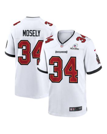 Quandre Mosely 34 Tampa Bay Buccaneers 2023 Playoffs Patch Game Men Jersey - White