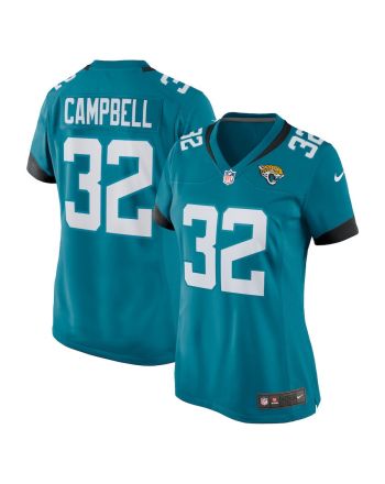 Tyson Campbell 32 Jacksonville Jaguars Women's Game Jersey - Teal