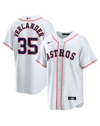 Justin Verlander 35 Houston Astros Home Men Jersey - White