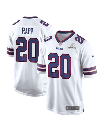 Taylor Rapp 20 Buffalo Bills 2024 Divisional Patch Game Men Jersey - White