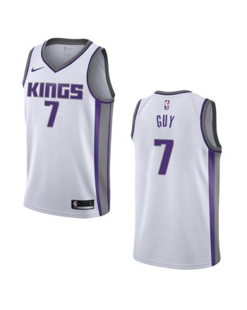 Men's Sacramento Kings 7 Kyle Guy Association Swingman Jersey - White