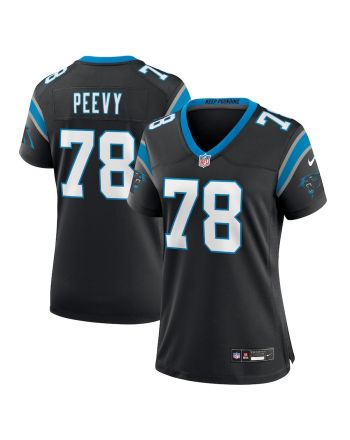 Jayden Peevy 78 Carolina Panthers Game Women Jersey - Black