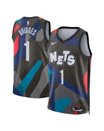 Mikal Bridges 1 Brooklyn Nets 2023/24 City Edition Swingman Jersey - Black