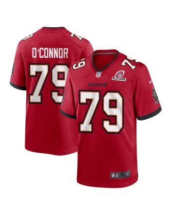 Patrick O'Connor 79 Tampa Bay Buccaneers 2023 Playoffs Patch Game Men Jersey - Red