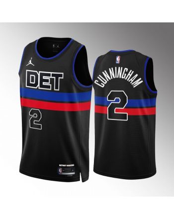 Cade Cunningham 2 2022-23 Detroit Pistons Black Statement Edition Jersey Swingman