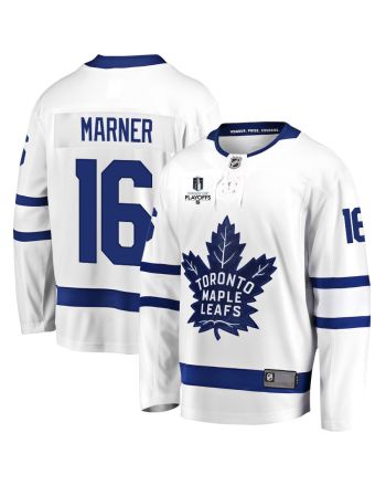 Mitchell Marner 16 Toronto Maple Leafs Stanley Cup 2023 Playoffs Patch Away Breakaway Men Jersey - White