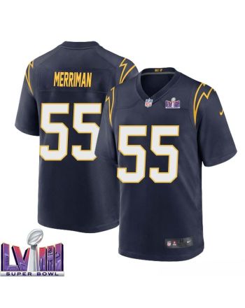 Shawne Merriman 55 Los Angeles Chargers Super Bowl LVIII Men Alternate Game Jersey - Navy