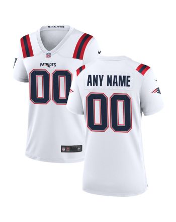 New England Patriots Women Custom Game Jersey - White