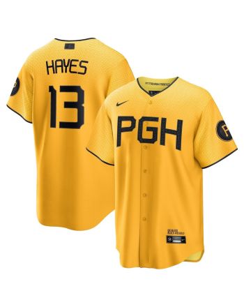 Ke'Bryan Hayes 13 Pittsburgh Pirates 2023 City Connect Men Jersey - Gold